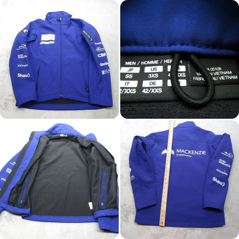 Descente Ski Team Issue Jacket Mens 3XS Blue‎ Snow Whistler Cup Racing Blackcomb
